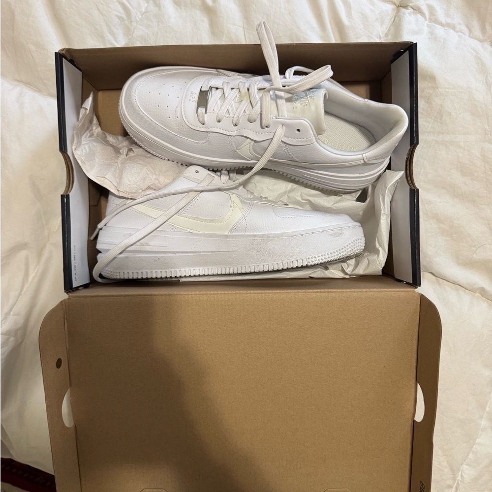 Nike White Air Force 1s - Picture 2 of 3